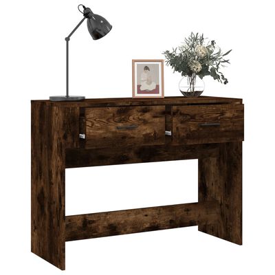 vidaXL Console Table Smoked Oak 100x39x75 cm Engineered Wood