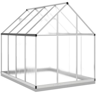 vidaXL Greenhouse with Base Frame Silver 224x169x202 cm Aluminium