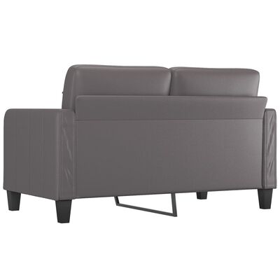 vidaXL 2-Seater Sofa Grey 140 cm Faux Leather