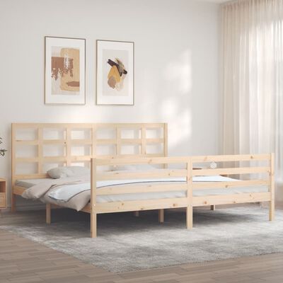 vidaXL Bed Frame without Mattress Super King Size Solid Wood