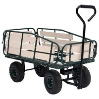 vidaXL Garden Hand Trolley Metal and Wood 250 kg