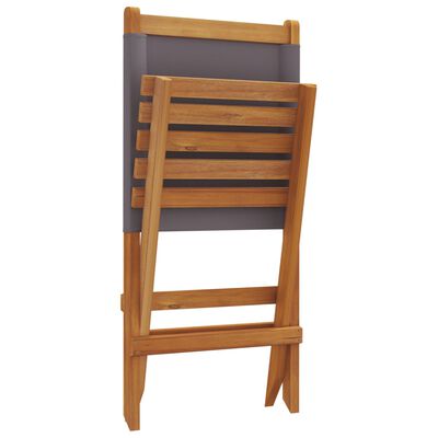 vidaXL Garden Chairs 2 pcs Anthracite Solid Wood Acacia and Fabric