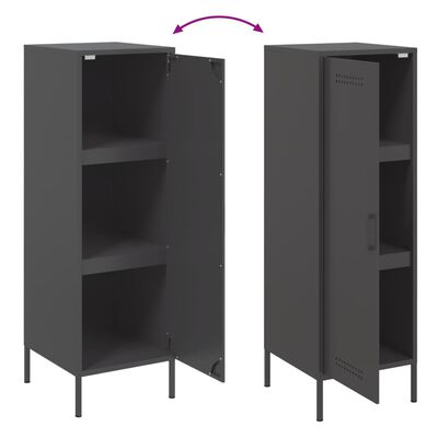 vidaXL Highboard Black 36x39x113 cm Steel