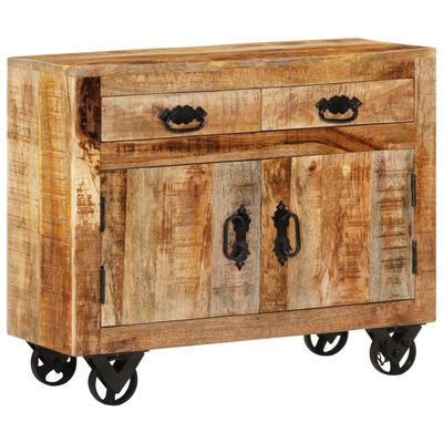 vidaXL Sideboard 80x30x65 cm Solid Rough Wood Mango