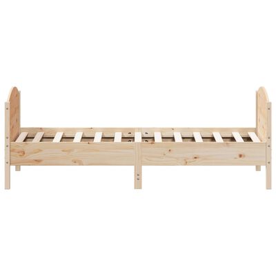 vidaXL Bed Frame without Mattress 90x190 cm Single Solid Wood Pine