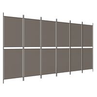 vidaXL 6-Panel Room Divider Anthracite 300x200 cm Fabric