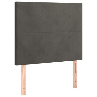 vidaXL LED Headboard Dark Grey 100 cm Velvet