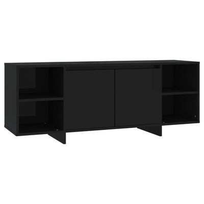 vidaXL TV Cabinet Black 130x35x50 cm Engineered Wood