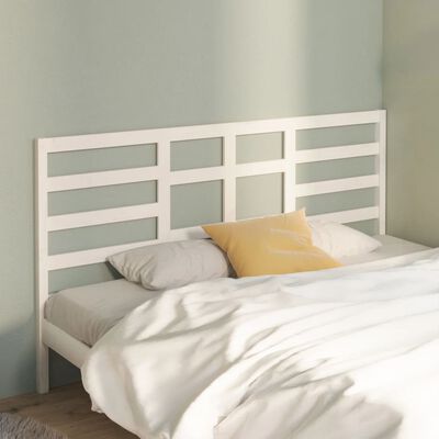 vidaXL Bed Headboard White 186x4x104 cm Solid Wood Pine