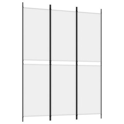 vidaXL 3-Panel Room Divider White 150x200 cm Fabric