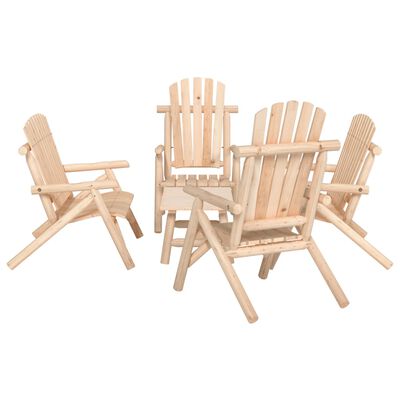 vidaXL 5 Piece Garden Lounge Set Solid Wood Spruce