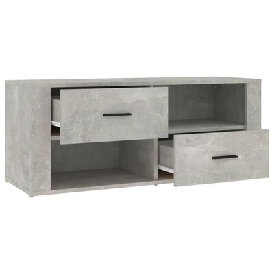 vidaXL TV Cabinet Concrete Grey 100x35x40 cm Engineered Wood