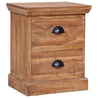 vidaXL Bedside Cabinet 40x30x50 cm Solid Teak