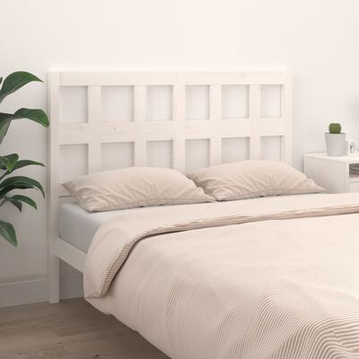 vidaXL Bed Headboard White 185.5x4x100 cm Solid Wood Pine