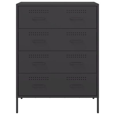 vidaXL Sideboard Black 68x39x89 cm Steel