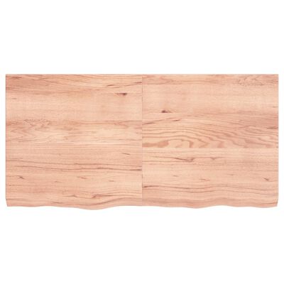 vidaXL Bathroom Countertop Light Brown 120x60x(2-6)cm Treated Solid Wood