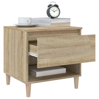 vidaXL Bedside Table Sonoma Oak 50x46x50 Engineered Wood