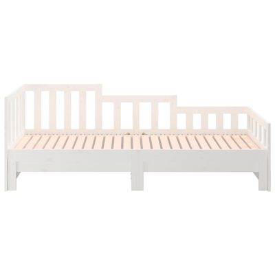 vidaXL Pull-out Day Bed without Mattress White 2x(90x190) cm