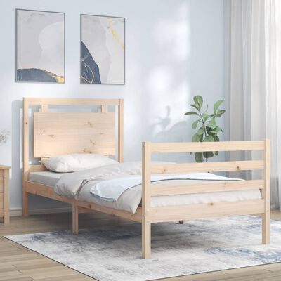 vidaXL Bed Frame without Mattress Single Solid Wood