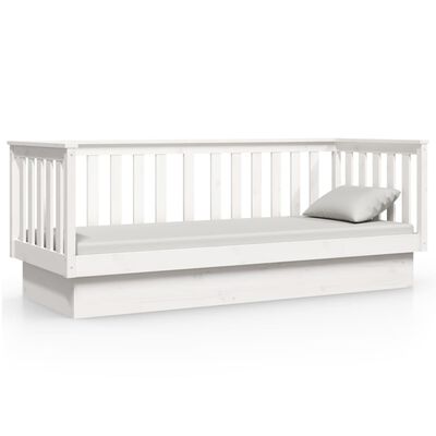 vidaXL Day Bed without Mattress White 90x190 cm Single Solid Wood Pine