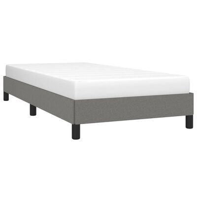 vidaXL Bed Frame without Mattress Dark Grey King Single Fabric