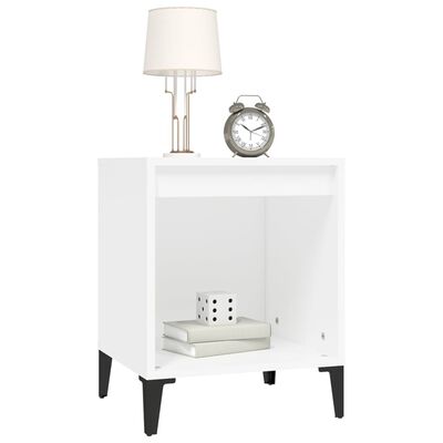 vidaXL Bedside Cabinet White 40x35x50 cm