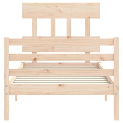 vidaXL Bed Frame without Mattress Single Solid Wood