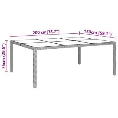 vidaXL 11 Piece Garden Dining Set Poly Rattan Grey