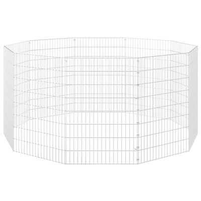 vidaXL Free Range Animal Enclosure 10-Panel 54x80 cm Galvanised Iron