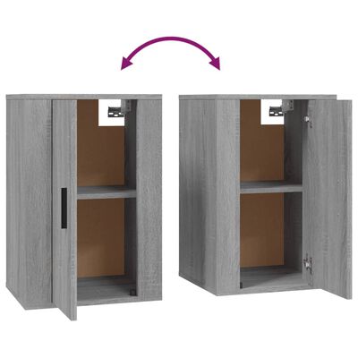 vidaXL Wall Mounted TV Cabinets 2 pcs Grey Sonoma 40x34.5x60 cm