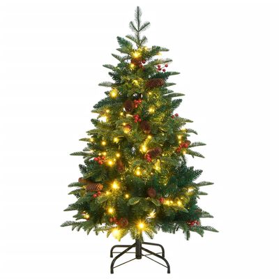 vidaXL Artificial Hinged Christmas Tree 150 LEDs 150 cm