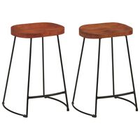 vidaXL Gavin Bar Stools 2 pcs 45x40x63 cm Solid Wood Mango