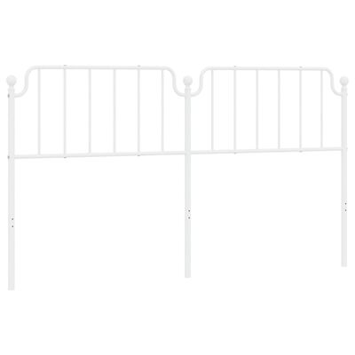 vidaXL Metal Headboard White 180 cm