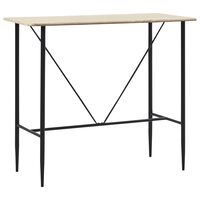 vidaXL Bar Table Oak 120x60x110 cm MDF