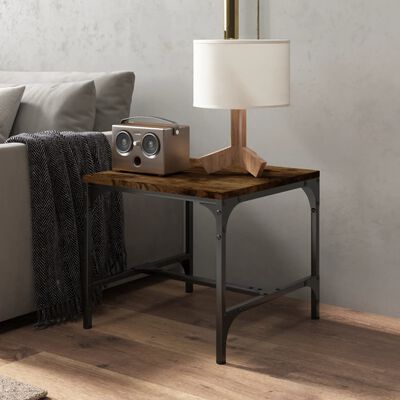 vidaXL Side Tables 2 pcs Smoked Oak 40x40x35 cm Engineered Wood