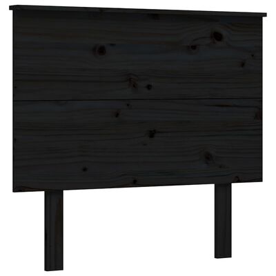 vidaXL Bed Frame without Mattress Black Single Solid Wood Pine