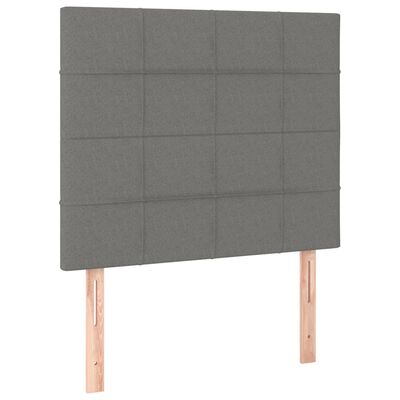 vidaXL LED Headboard Dark Grey 100 cm Fabric