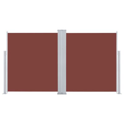 vidaXL Retractable Side Awning Brown 140x600 cm