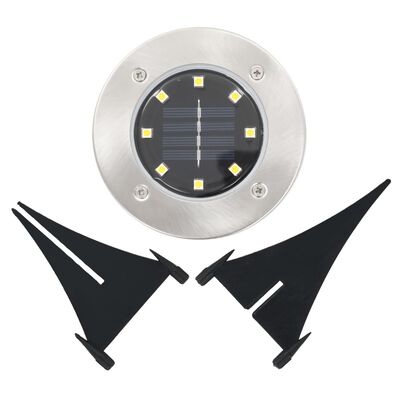 vidaXL Solar Ground Lights 8 pcs LED Lights White