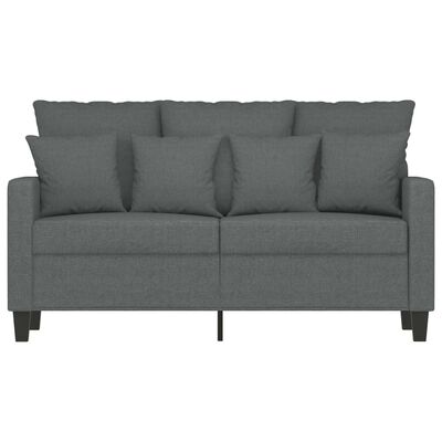 vidaXL 2-Seater Sofa Dark Grey 120 cm Fabric