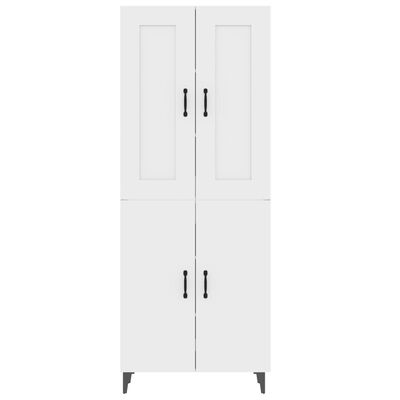 vidaXL Highboard High Gloss White 70x34x180 cm Engineered Wood