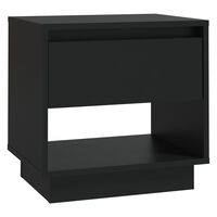 vidaXL Bedside Cabinet Black 45x34x44 cm Engineered Wood