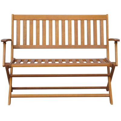 vidaXL Garden Bench with Cushion 120 cm Solid Acacia Wood