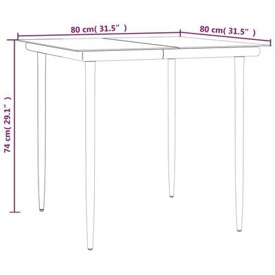 vidaXL 5 Piece Garden Dining Set Poly Rattan