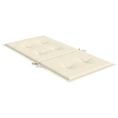 vidaXL Garden Lowback Chair Cushions 4 pcs Cream 100x50x3 cm Oxford Fabric