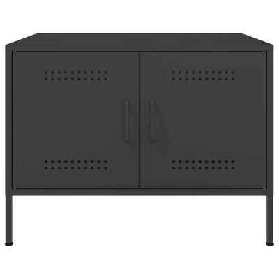 vidaXL Coffee Table Black 68x50x50.5 cm Cold-rolled Steel