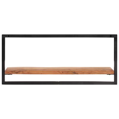 vidaXL Wall Shelves 2 pcs 80x25x35 cm Solid Wood Acacia and Steel