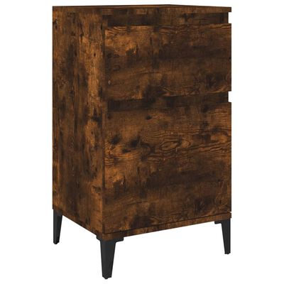 vidaXL Bedside Cabinet Smoked Oak 40x35x70 cm