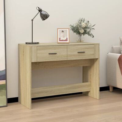 vidaXL Console Table Sonoma Oak 100x39x75 cm Engineered Wood