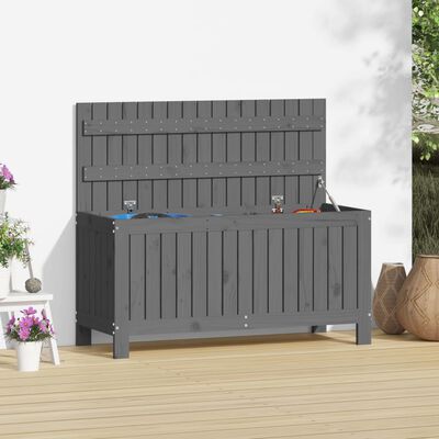 vidaXL Garden Storage Box Grey 108x42.5x54 cm Solid Wood Pine